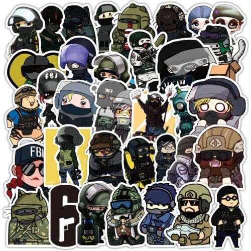 10/30/50pcs/Set Hot Game Rainbow Six Lable Stickers For Draw-bar frame Childrens Toys DIY Cars Knapsack Skate Computers Cars