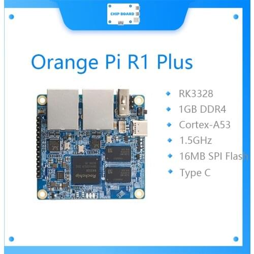 NEW Orange Pi R1 Plus,Portable Travel Router SBC OpenWRT with Dual GbE,1GB Rockchip RK3328,Support Android 9/Ubuntu/Debian OS