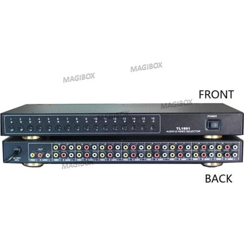 Audio Video Selector 16 inputs 1 outputs video switcher AV Switcher AV Selector CCTV