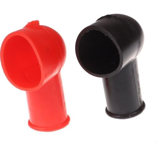 2pcs Rubber Car Motorcycles Battery Negative Positive Terminal Cover Cap Boot Insulating Protector Replacement Batteries Acc