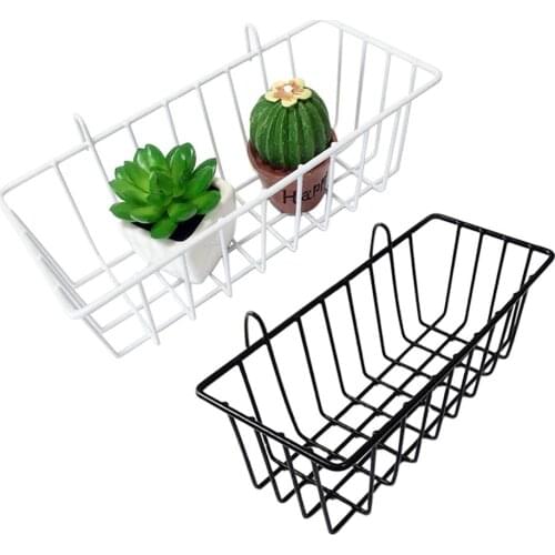 Grid Basket Wire Wall Basket With Hook, Hang Wire Tray Hang Wire Basket, Wall Mount Organizer For Grid Panel, Wire Storage Shelf