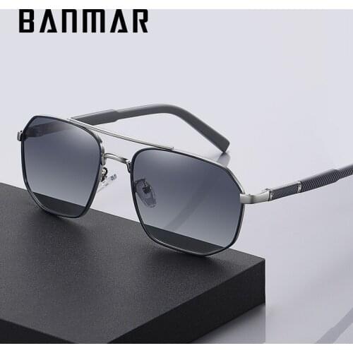 BANMAR Men Women Polarized New Oval Frame Sports Sunglasses Vintage Sun Glasses Retro Eyewear Shades Oculos Male