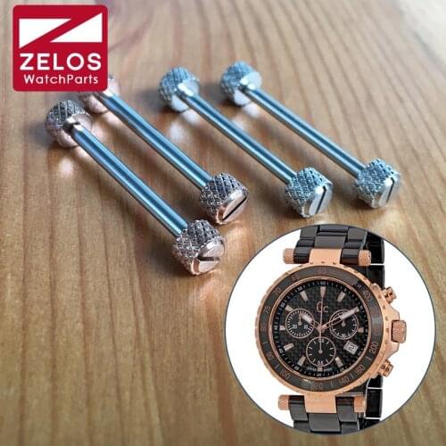 Steel screw tube for GC GUESS Diver Chic Ladies and Collection Mens chronograph quartz watch