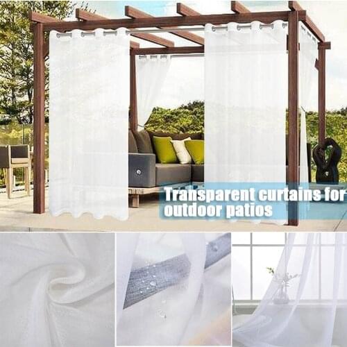 Outdoor Waterproof Curtain Multifunctional Sun Protection Curtain Suitable for Living Room Bedroom Porch E7
