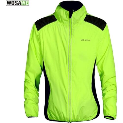 WOSAWE Men Cycling Motorbike Jacket Windproof Outdoor Sports Moto Raincoat Long Sleeve Cycling Jersey Bike Rain Resistance Coats