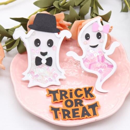ZFPARTY Halloween Ghost Couple Shaker Metal Cutting Dies Stencils for DIY Scrapbooking Decorative Embossing DIY Paper Cards