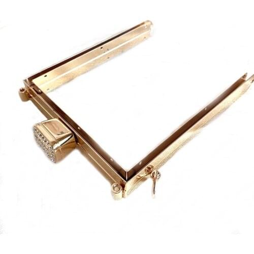 1 piece Nice Styles Crystal On Surface Metal Purse Frame Bag Handle Handbag Hardware Accessories Borse Metal Purse Frame