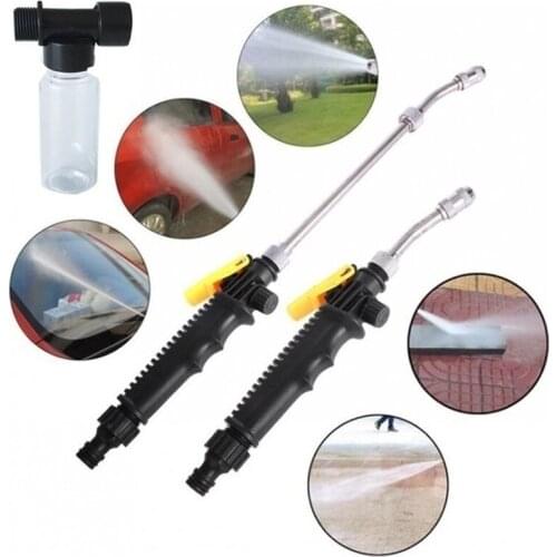 1pc High Pressure Water Gun Spray Nozzle Car Wash Garden Cleaning Tool 30/35/38/48cm Bottle with Foam
