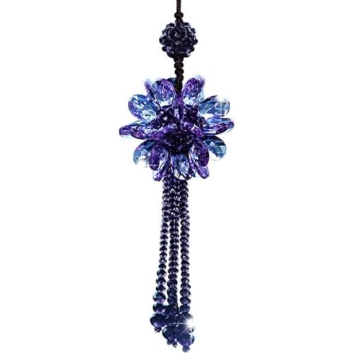 60% Hot Sale Stylish Flower Beads Pendant Car Interior Decor Rearview Mirror Hanging Ornament