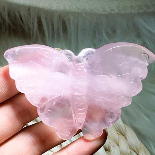 Rose quartz butterfly