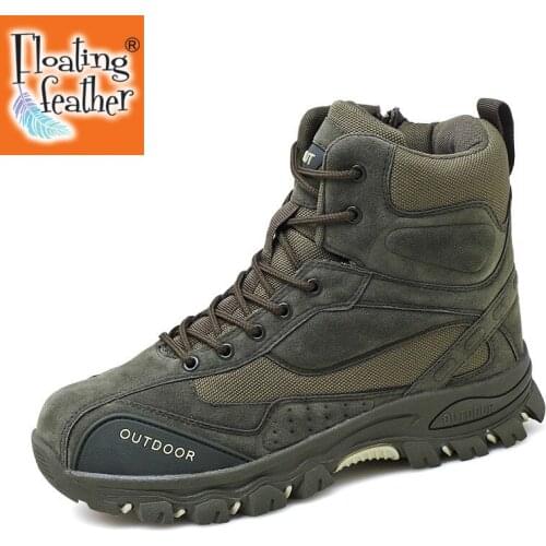 Tactical Military Combat Boots Men Genuine Leather US Army Hunting Trekking Camping Mountaineering Winter Work Shoes Bot JKPUDUN