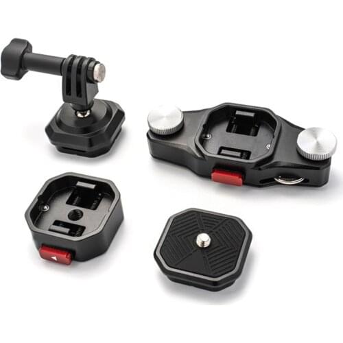 Quick Release Plate Clamp System Quick Release Shoulder Strap Set Mount Top Plate for Action Camera With 1/4 Screw Holes