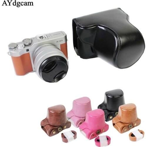 Dedicated Pu Leather Camera Case Full Bag Cover For Fujifilm XA7 XA5 FujiXA20 XA10 With Strap