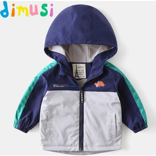 DIMUSI Spring Autumn Boys Jackets Zipper Fashion Childrens Hooded Coats Baby Kids Casual Outwear Windbreaker Jackets BC251