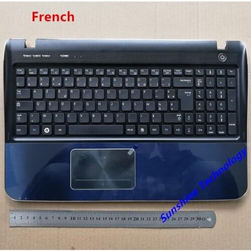 French layout new laptop keyboard with touchpad palmrest for samsung SF511 SF510 FR BA75-02724B