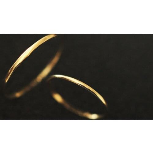 9k Solid Gold Stacking Ring Minimalist Minimal Solitaire Ring Bride Bridesmaid Bff Couple Love simple gift engagement