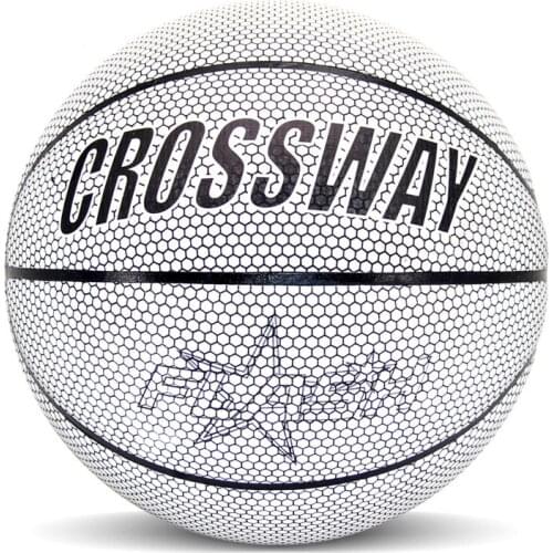 Holographic Basketball Glowing Reflective/Luminous for Night Sports Gifts Portable FK88