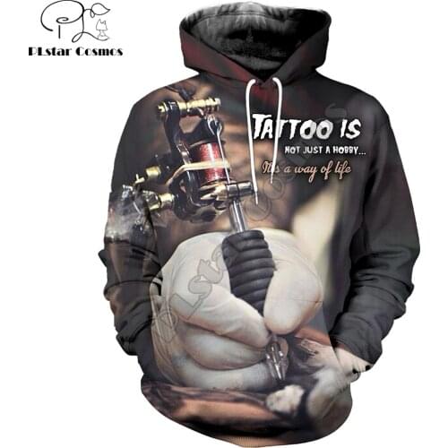 Tattoo artist at work 3D Printed Hoodie Harajuku Fashion Hooded Sweatshirt Street costume Autumn Unisex hoodies sudadera hombre