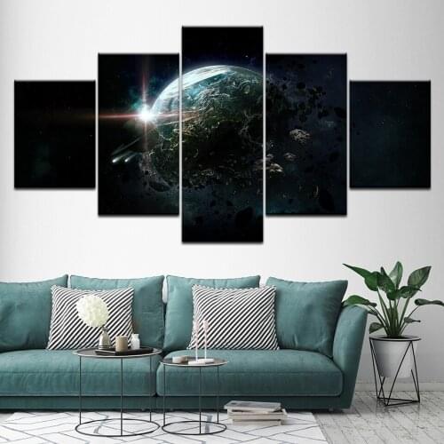 Canvas Painting Broken Earth 5 Pieces Wall Art Painting Modular Wallpapers Poster Print for living room Home Decor