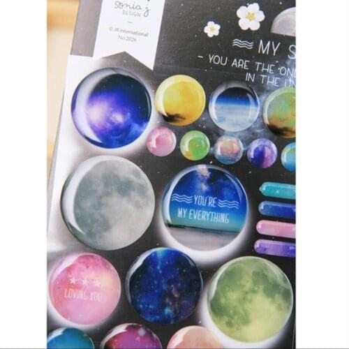 Planet Space Sonia 3D Decorative Stationery Stickers Scrapbooking DIY Diary Album Stick Label