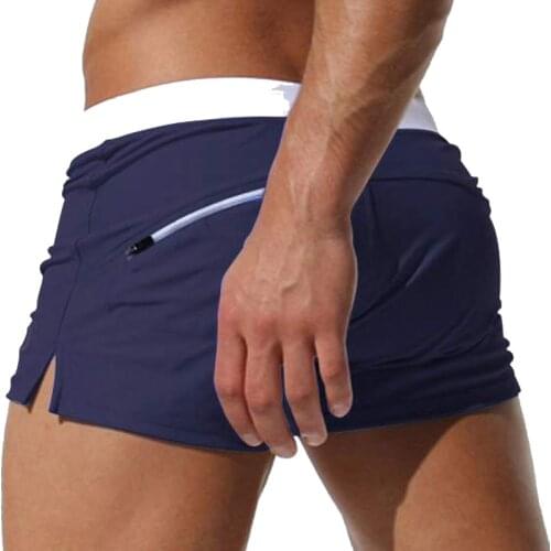 Mens Swimming Trunks Zipper design Men Swimsuits Surf Board Beach Wear Nylon Man Surfing Trunks Boxer Shorts quick dry Swimwear