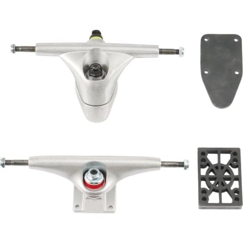 Top!-Arrival 6.25Inch Longboard Trucks Skateboard Bridge Spring Shock Absorption Trucks Aluminium Alloy Longboard Bridges Kit