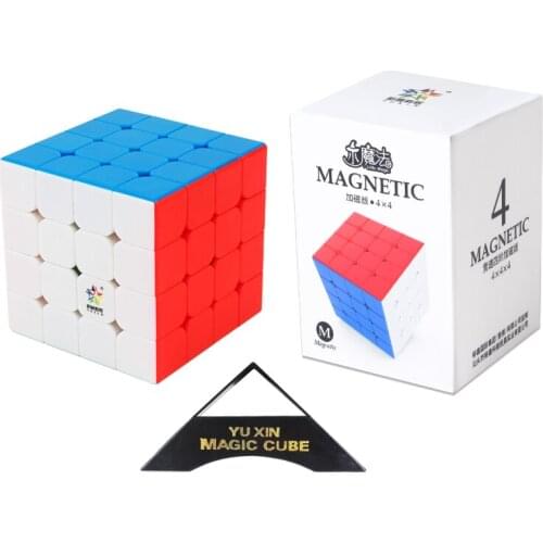 2021 YuXin Little Magic 4x4x4 Magnetic Cube Speed Puzzle Stickerless Educational Toys Magico Cubo