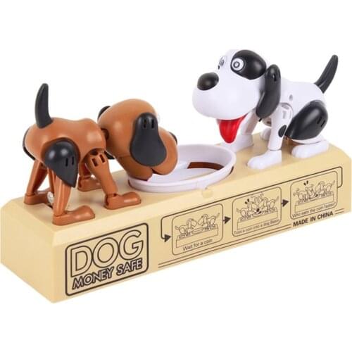 Cartoon Robotic Dog Electronic Coins Money Box Piggy Bank Funny Automatic Deposit Saving Box Child Kids Birthday Gift