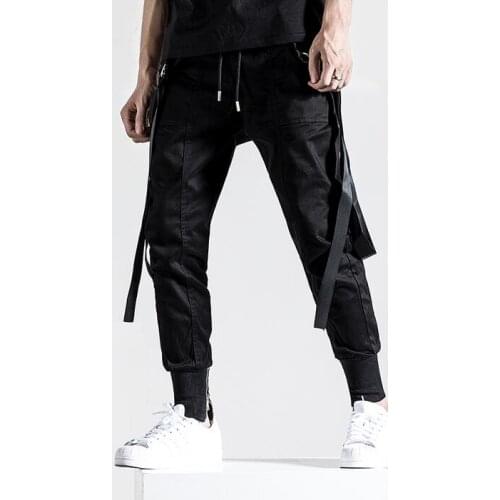 Autumn personality fashion pants mens feet trousers pantalones hombre cargo harem pants for men pantalon homme Korean black