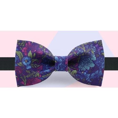 Free shipping New casual 2018 male MENS Original design fashion print bow tie flower party banquet party secret incense