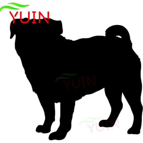 Pug Cute Pet Dog Motorcycle Car Sticker Popular Fashion Style New Design PVC Window Decoration Cover Scratch Waterproof Decal
