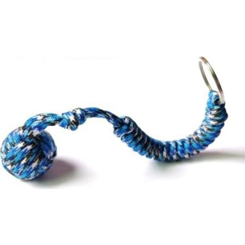 New Outdoor Sports Equipment Monkey Fist Round Umbrella Rope Key Ring Pendant 7 Core Self-defense Ball Key Accessories Crafts