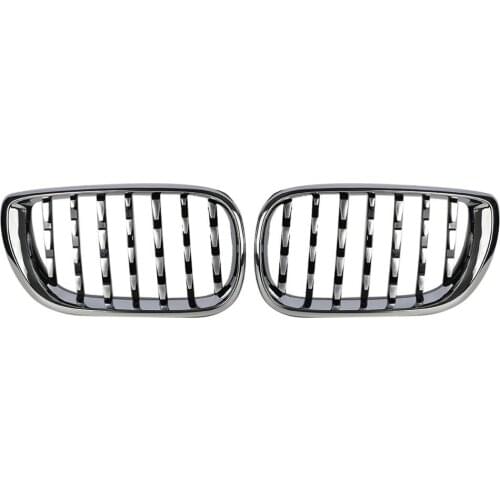 Front Kidney Grille For BMW 3 Series E46 Four-Door Sedan 2002-2005 Meteor Chrome/Meteor Bright Black /Meteor Chrome Black