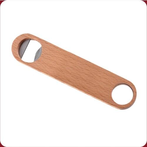 Custom brand personalized wood bottle opener bar blade LOGO