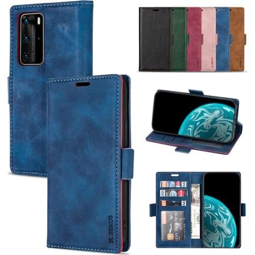 Luxury Card Slot Flip Case For Huawei P40 P30 P20 P Smart Mate 40 30 20 10 Pro Lite Y7P Y6P Y7A Y7 Y6 NOVE 3E 4E Honor 9C Cover