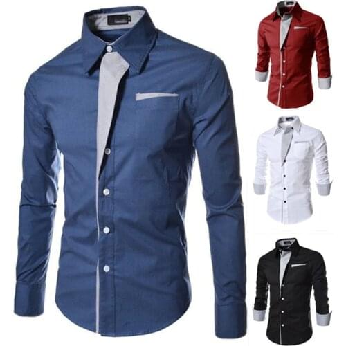 Mens shirts Camisa Masculina Long Sleeve Shirt Men Korean Slim Design Formal Casual Male Dress Shirt