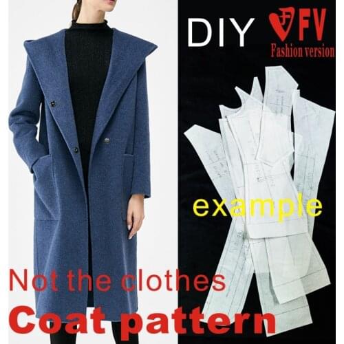 Hat double-sided cashmere new style womens coat pattern 1:1 garment sewing drawing BFY-230