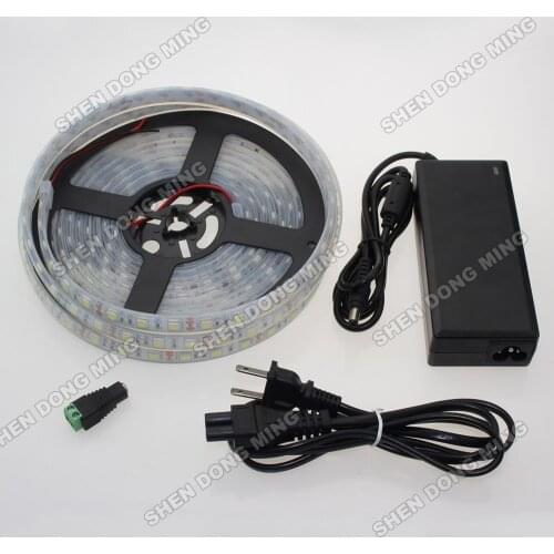 Led strip light White IP68 tube waterproof led strip 5050 SMD 60led/m + DC connect + 12 V 6 A power supply