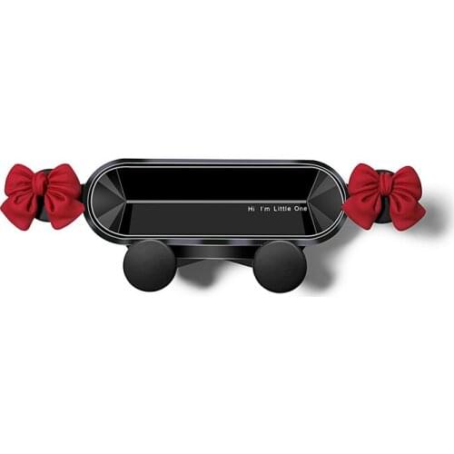 5 color Cute Bowknot Universal Car Phone Holder GPS Stand Gravity Bracket Auto Air Vent Clip Mount Mobile Phone Holder in Car