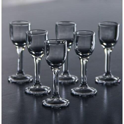 Ounces Machine Wine Glasses -made Lead-free Glass for Chinese a Set of 6 0.3/0.5 Liquor, 10ml / 15ml Old Fashioned Glass Round
