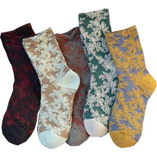 Vintage Women Socks Europe America Breathable Winter Japanese Harajuku Casual All-match Long Socks Cute Things Street Style