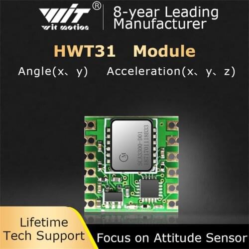 WitMotion HWT31 High-Precision 3 Axis AHRS Tilt Angle Accelerometer Module,Triaxial Acceleration Digital Transducer,for Arduinos