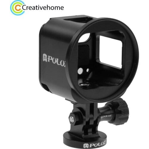 Aluminum Alloy Protective Cage Kit with Metal Wrench & Lens Cap & Screw & Tripod Adapter for GoPro HERO5 Session /HERO4 Session