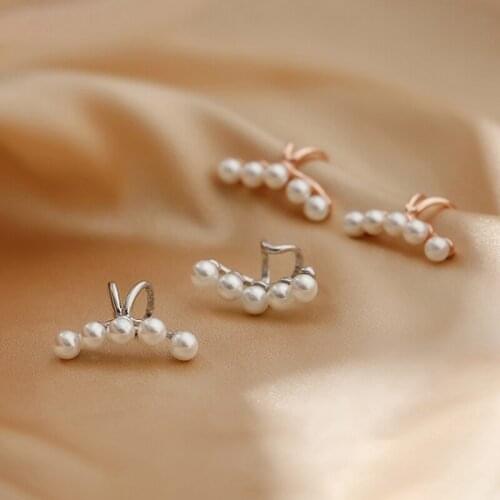 Pearl ear bone clip simple temperament no pierced ears ladies fashion accessories