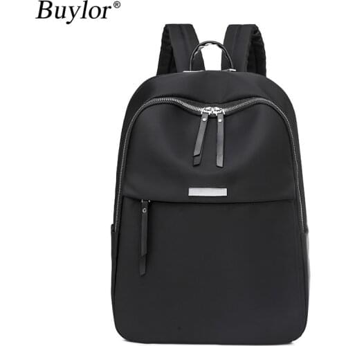 Buylor Oxford Women Backpack Fashion Simple Computer Bag Girls Shoulder School Bag Female Large Capacity Travel Backpack