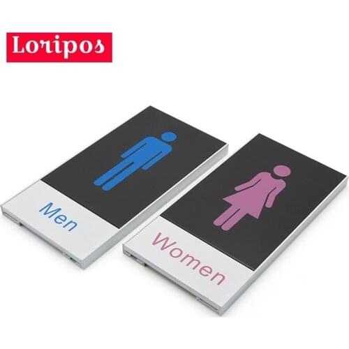 Public Wall Toilet Sign Sticker Man Woman Wash Room Door Sign Indicator Plate Toilet Signage Plate Wall Mounted Sign Display