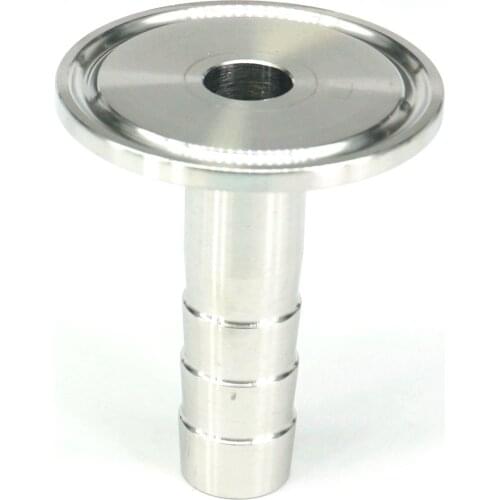 10mm Tube Barbed- Tri Clamp 1/2" Ferrule O/D 25mm 304 Stainless Steel Sanitary Ferrule Clamp Pipe Connector Fitting