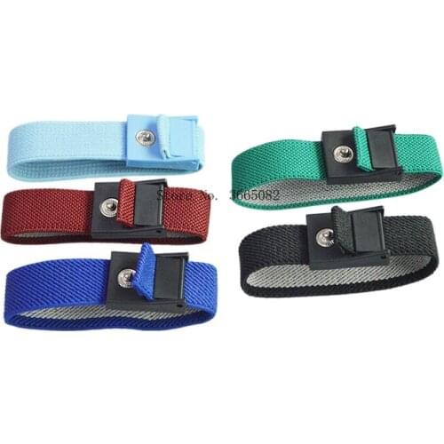 10pcs =5pairs Conductive bracelet Adjustable Wrist Strap Band for Tens DDS Meridian massage instrument with 3.5mm stud 5 colors