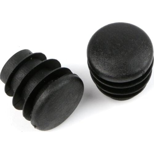 10Pcs Black Plastic Furniture Leg Plug Blanking End Cap Bung For Round Pipe Tube