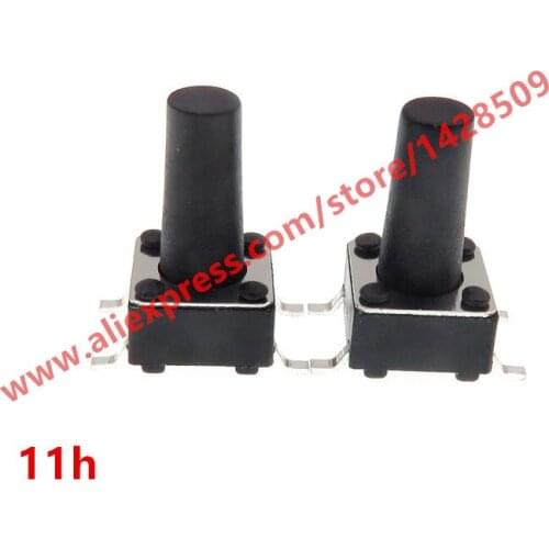 200PCS SMD 6*6*11MM 6mm*6mm*11mm Push Button Switches SMD-4 Tactile Switches Push Button Tact Switch micro switch